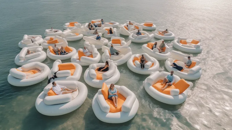 Aerial view of people