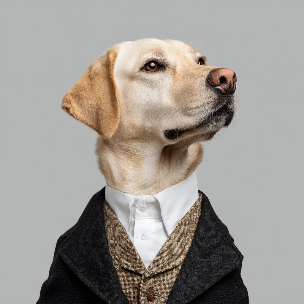 Labrador in suit