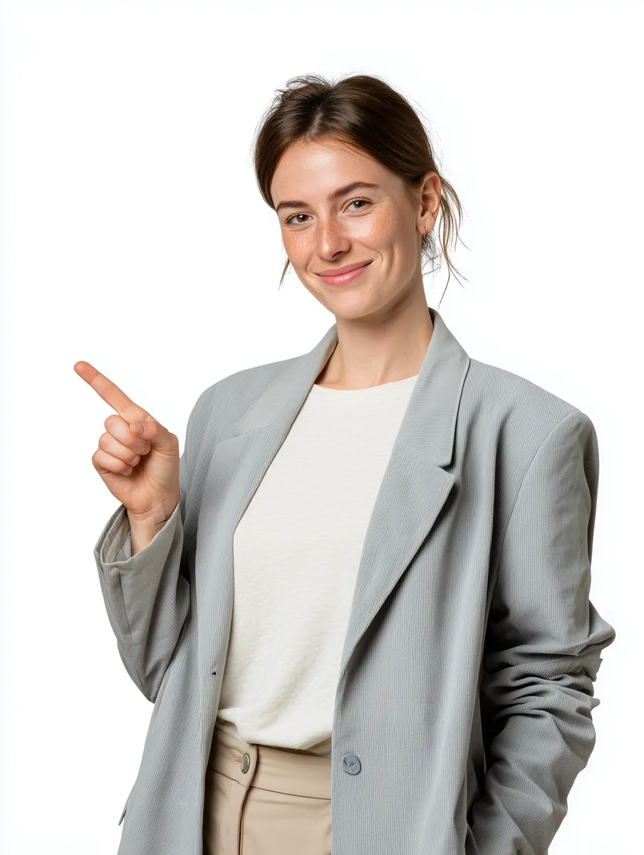 Smiling woman in blazer