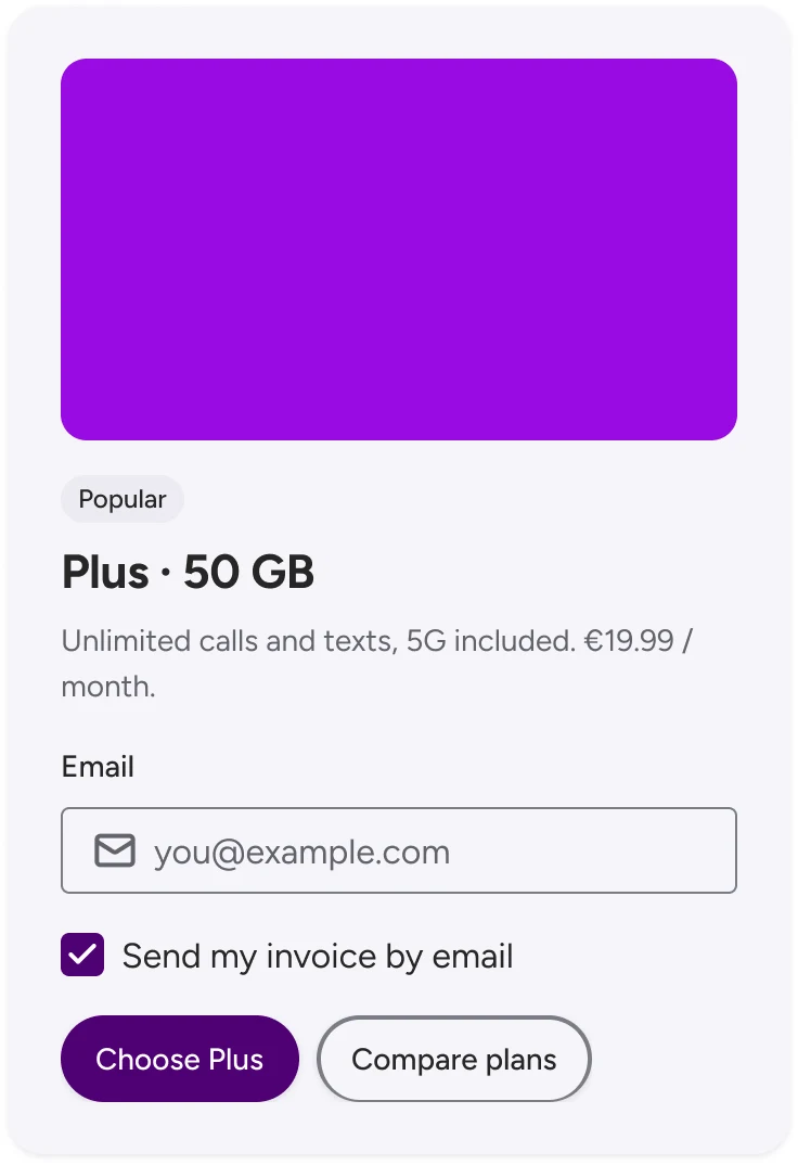 One card in the Business brand