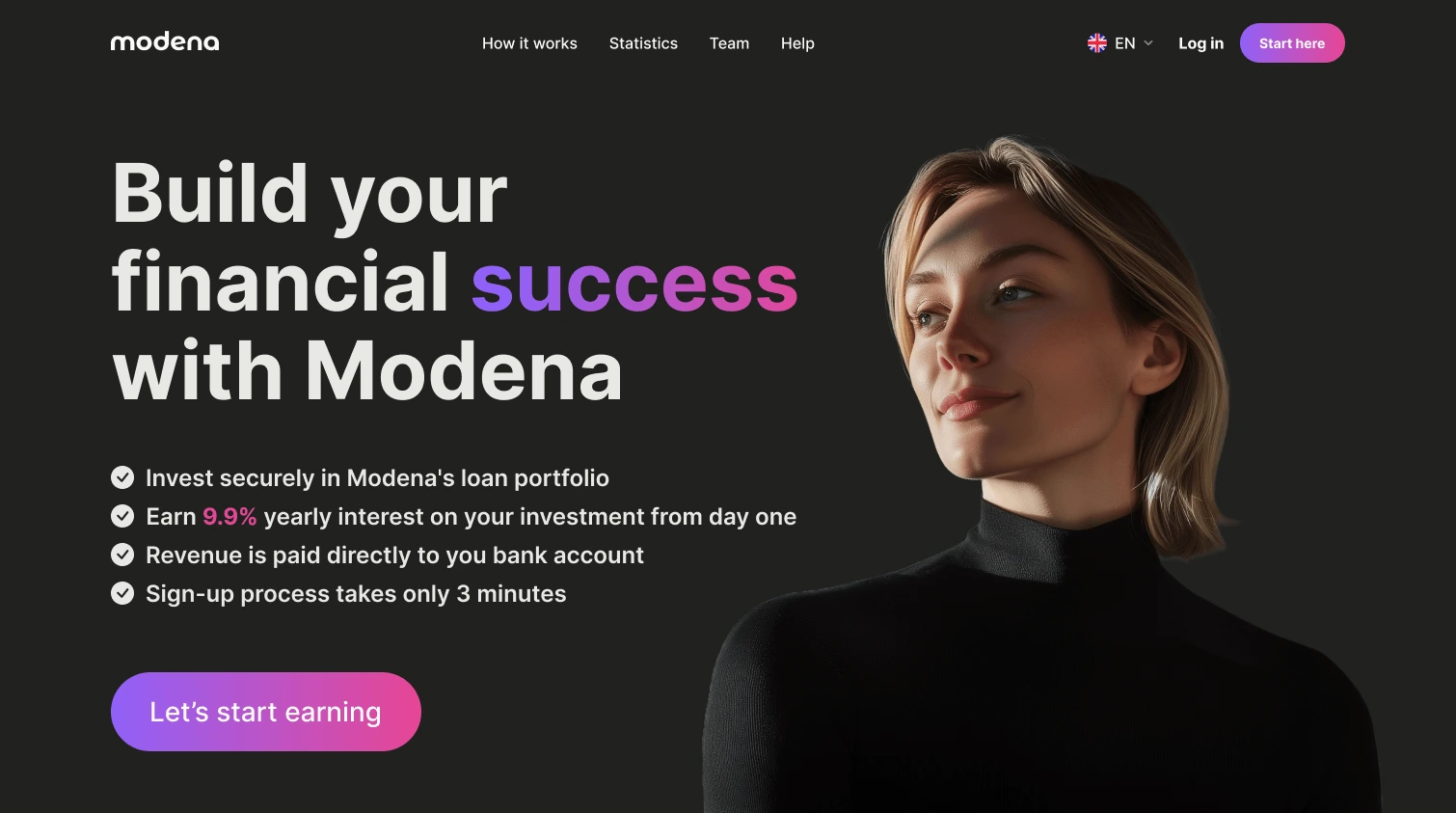 Modena Capital dashboard