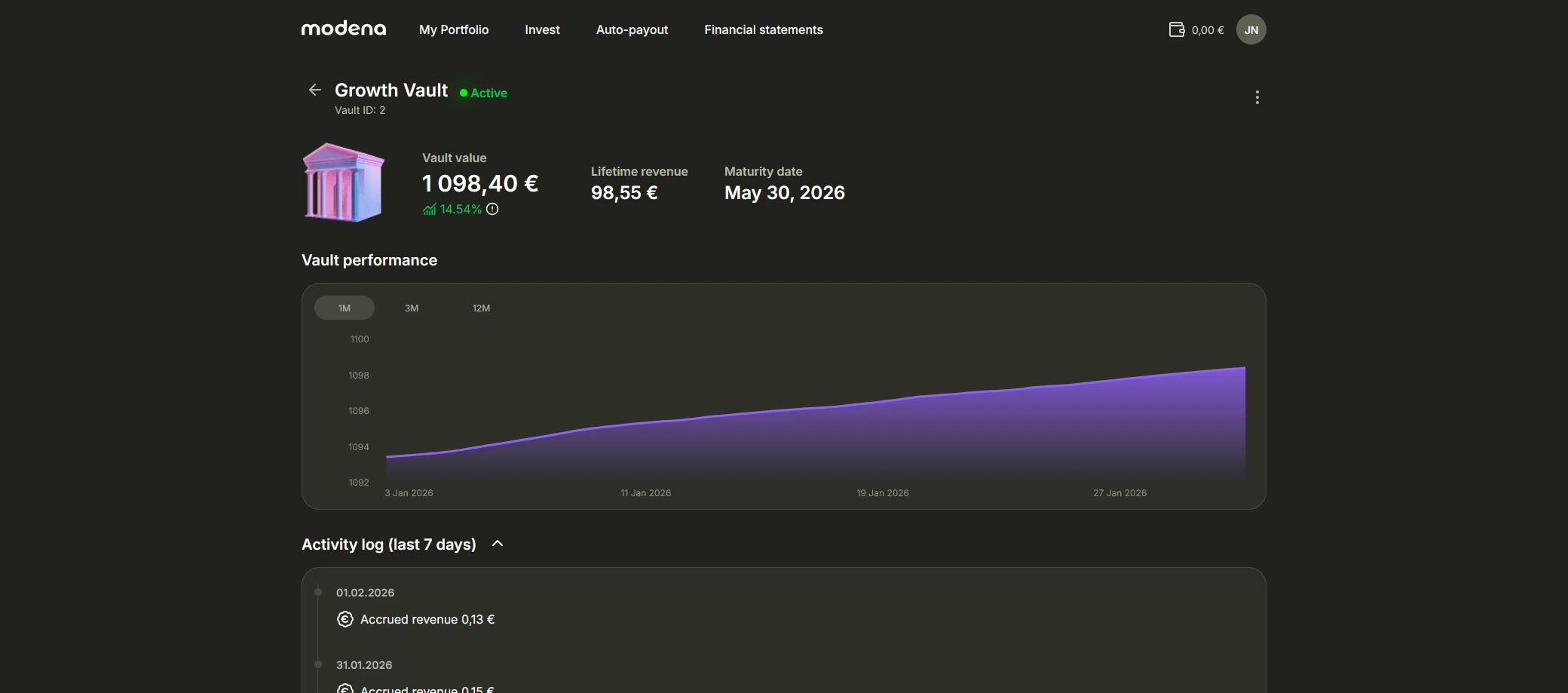 Vault selection and explanation screens